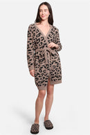 JCL1009 Leopard Super Lux Robe/Cardigan - MiMi Wholesale