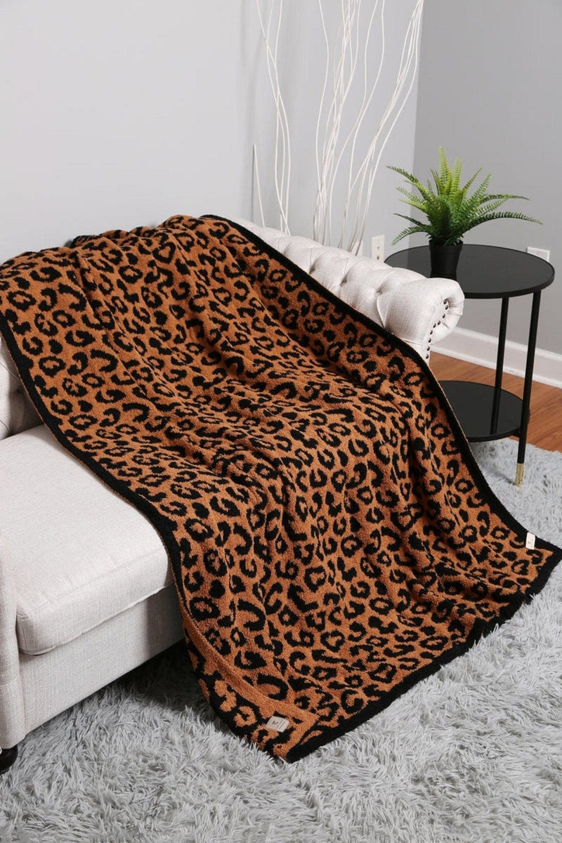 JCL1010 Super Lux Leopard Throw Blanket - MiMi Wholesale