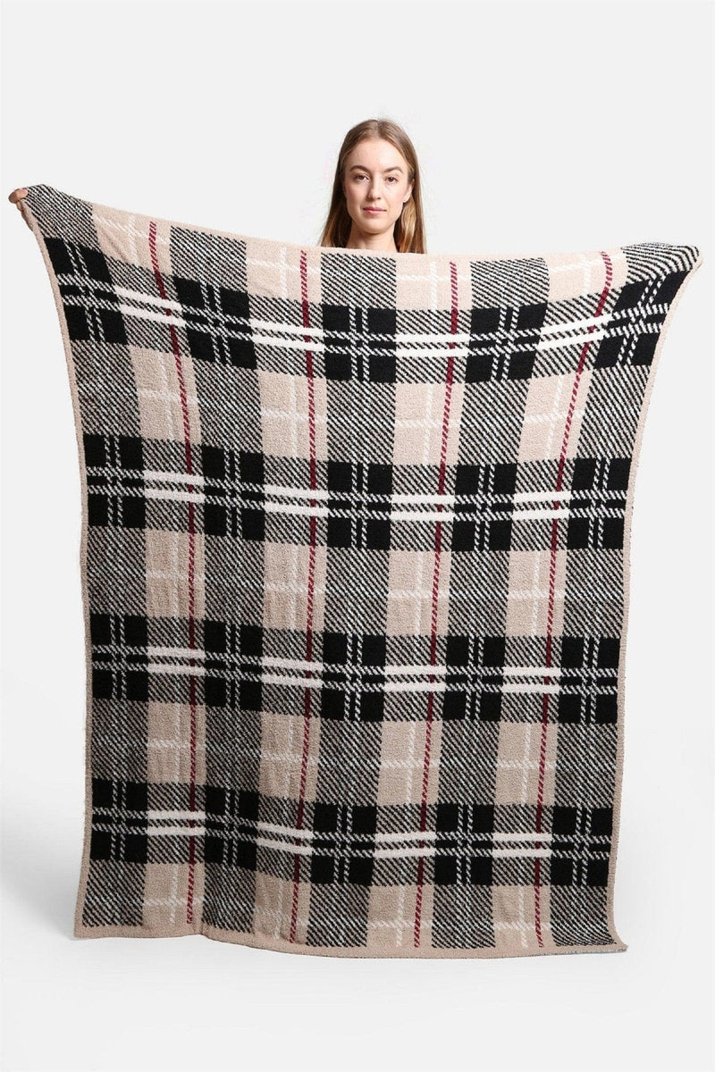 JCL2013 Plaid Throw Blanket - MiMi Wholesale