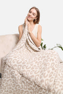 JCL2016 Leopard Super Lux Throw Blanket/Convertible to Pillow - MiMi Wholesale
