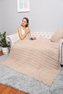 JCL2025 Super Lux Braided Cable Knit Throw Blanket - MiMi Wholesale