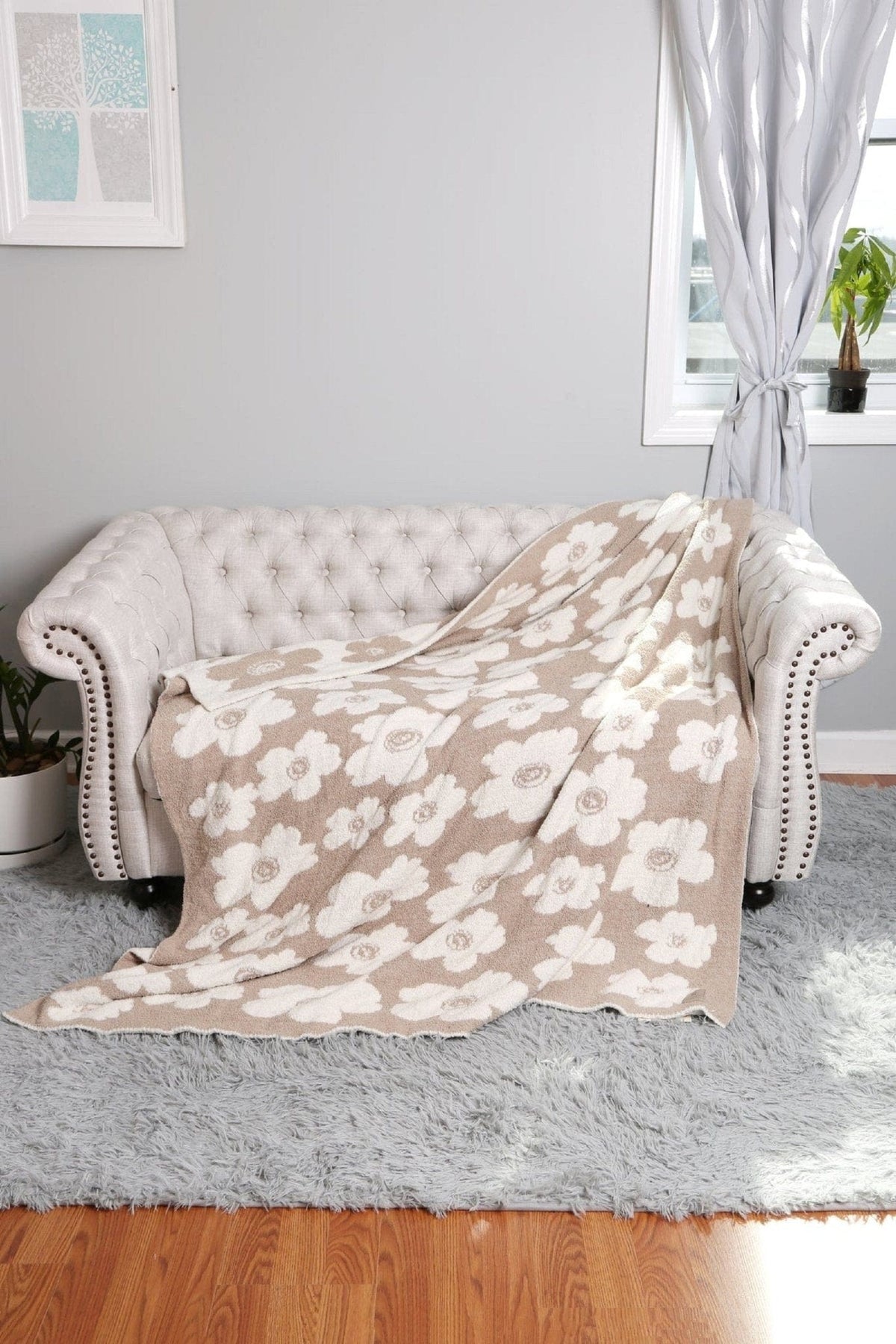 JCL2036 Flower Throw Blanket - MiMi Wholesale