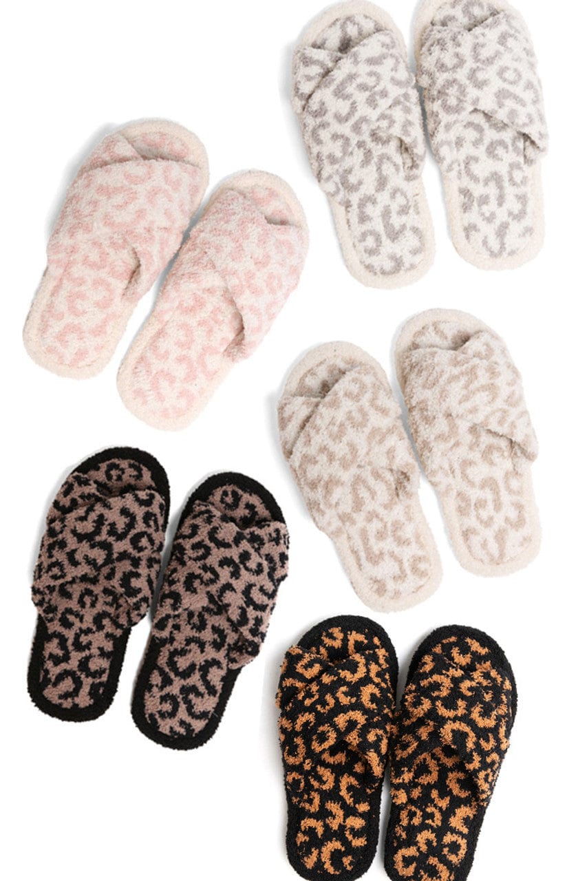 JCL2120 Leopard Super Lux Open-Toe Slipper - MiMi Wholesale