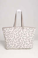 JCL2130 Leopard Super Lux Microfiber Tote - MiMi Wholesale