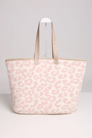 JCL2130 Leopard Super Lux Microfiber Tote - MiMi Wholesale
