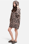 JCL2146 Leopard Super Lux Wearable Blanket - MiMi Wholesale