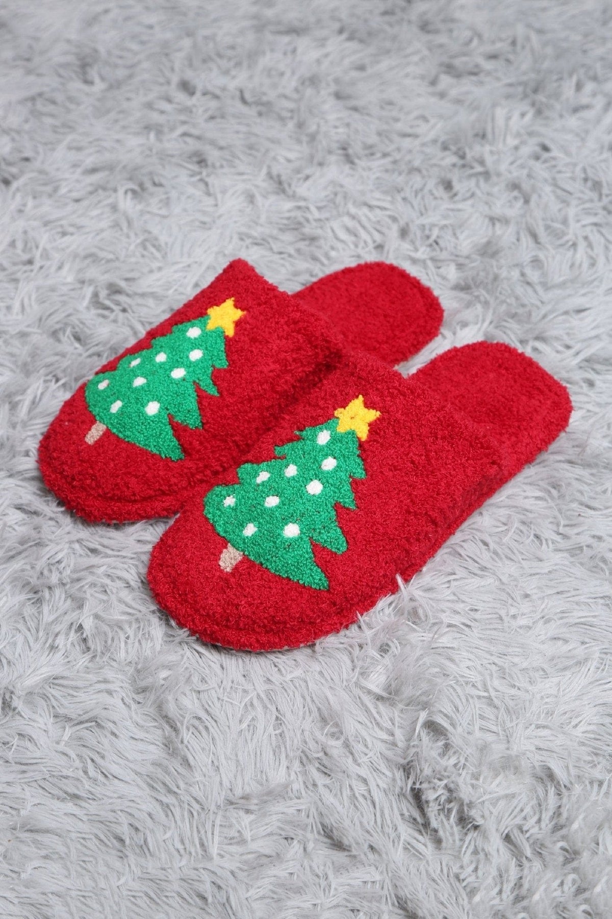 JCL4205-01 Super Lux Christmas Tree Slippers - MiMi Wholesale