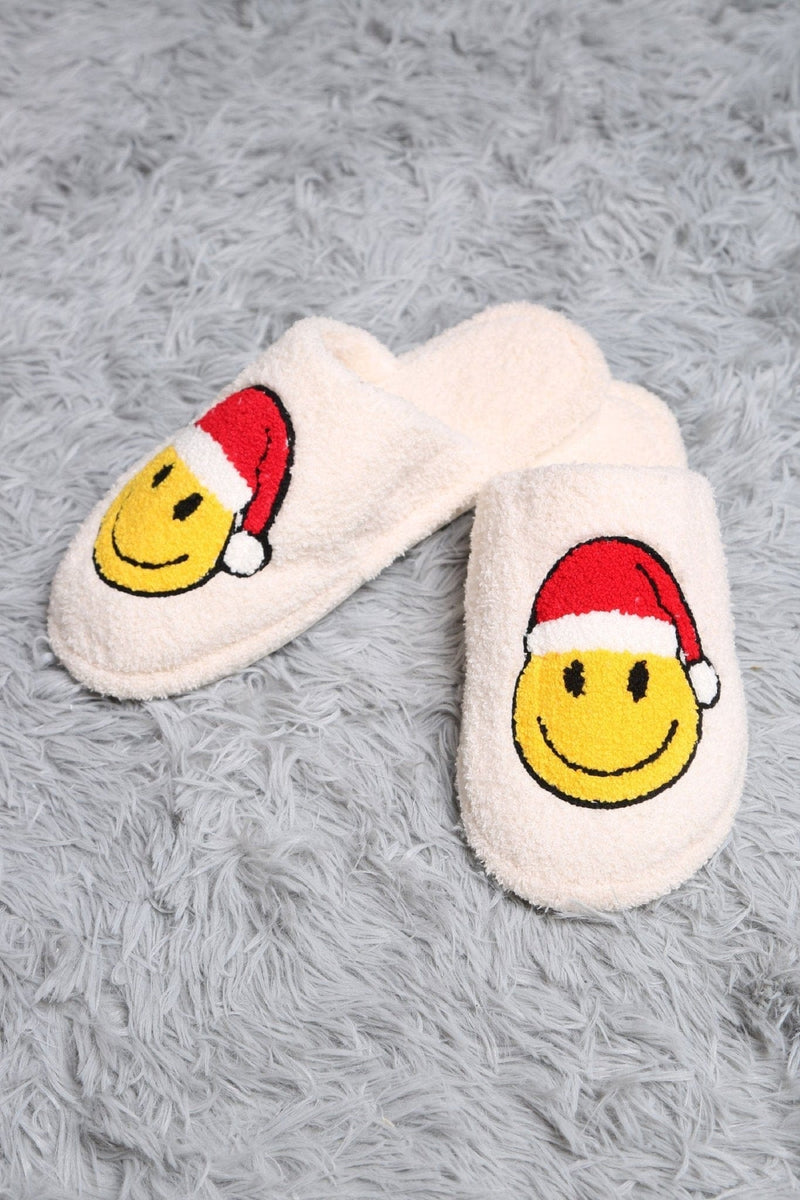 JCL4205-02 Super Lux Smiley Santa Slippers - MiMi Wholesale