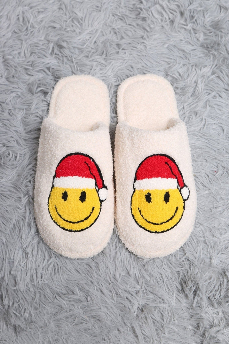 JCL4205-02 Super Lux Smiley Santa Slippers - MiMi Wholesale