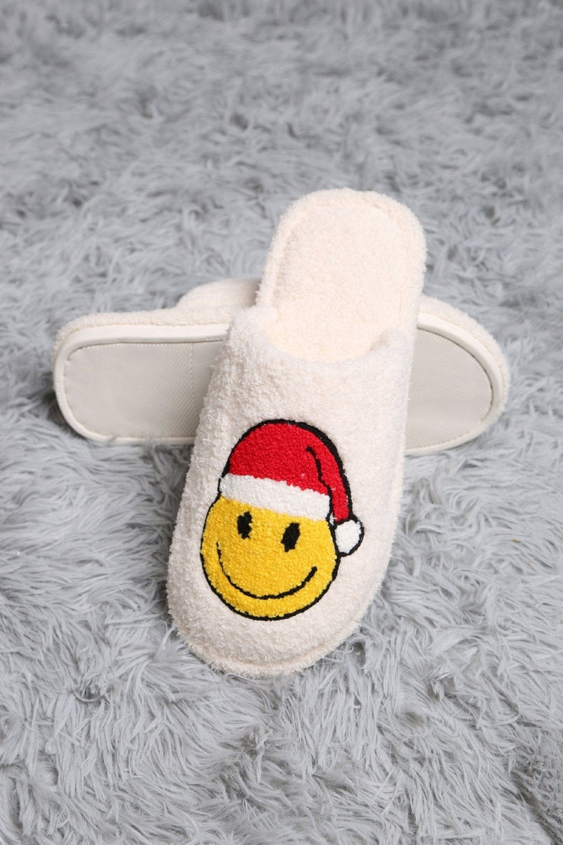 JCL4205-02 Super Lux Smiley Santa Slippers - MiMi Wholesale