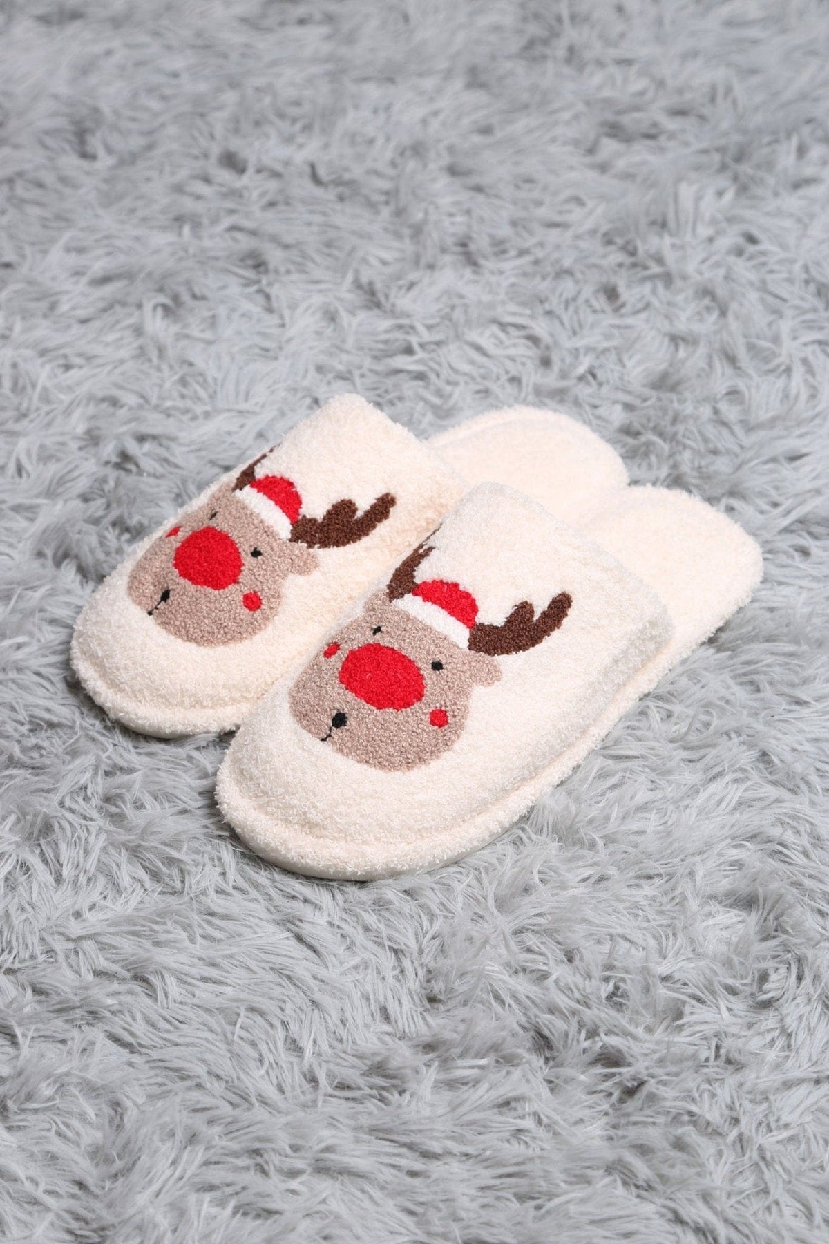 JCL4205-03 Super Lux Reindeer Slippers - MiMi Wholesale