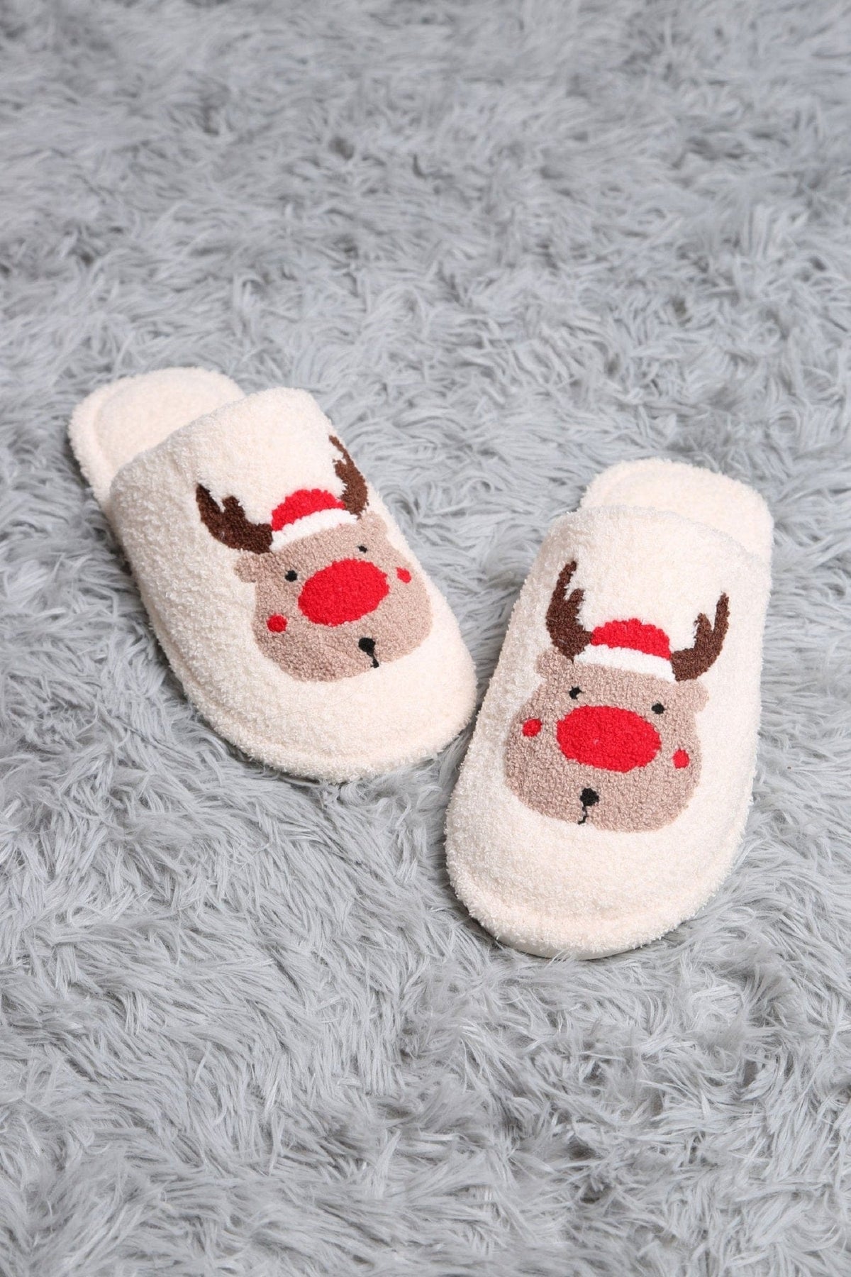 JCL4205-03 Super Lux Reindeer Slippers - MiMi Wholesale
