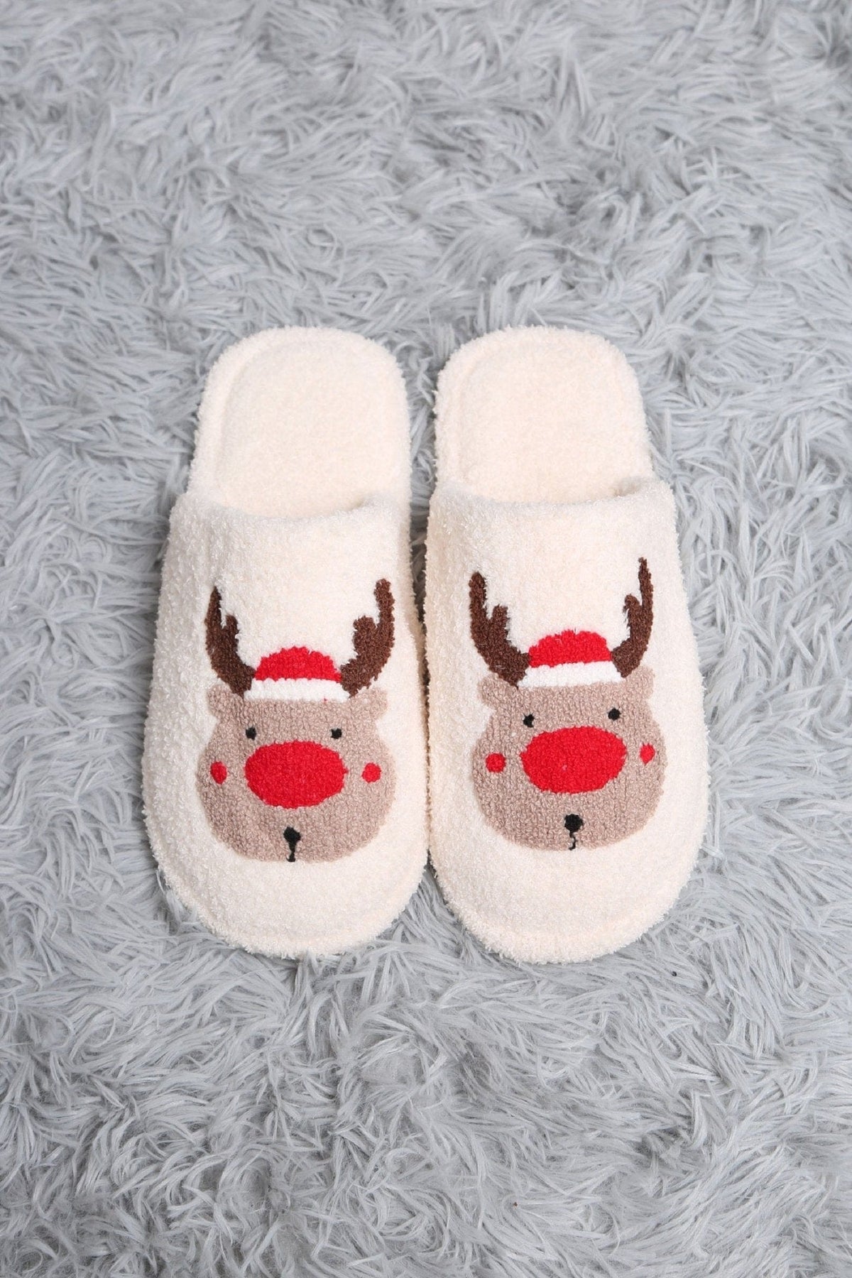 JCL4205-03 Super Lux Reindeer Slippers - MiMi Wholesale