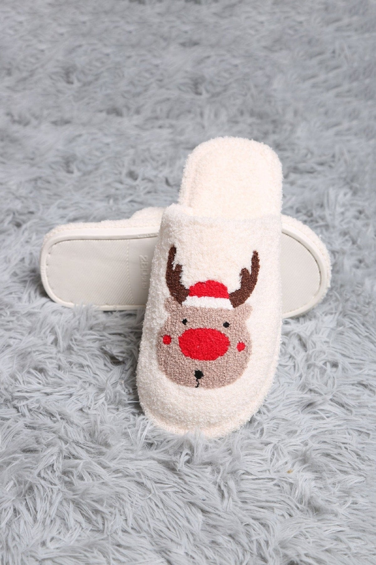 JCL4205-03 Super Lux Reindeer Slippers - MiMi Wholesale