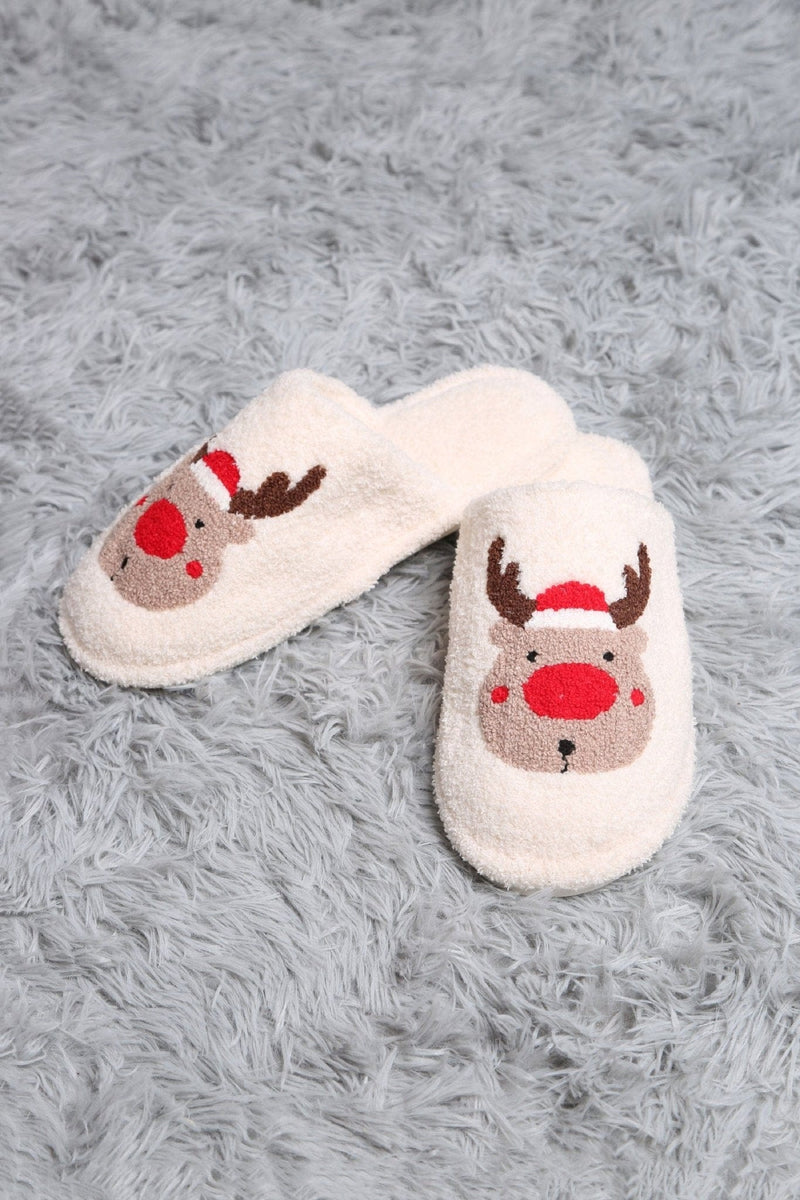 JCL4205-03 Super Lux Reindeer Slippers - MiMi Wholesale