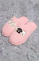 JCL4221 Super Lux Sequined Dog Mom Slippers - MiMi Wholesale