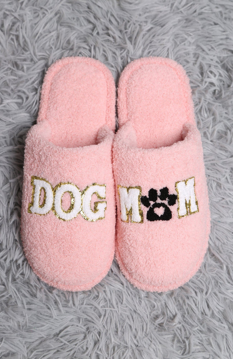 JCL4221 Super Lux Sequined Dog Mom Slippers - MiMi Wholesale