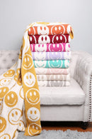JCL4303 Super Lux Smiley Face Throw Blanket - MiMi Wholesale