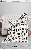 JCL4311 Super Lux Paw Throw Blanket - MiMi Wholesale