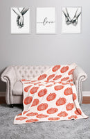 JCL4315 Super Lux Pumpkin Throw Blanket - MiMi Wholesale