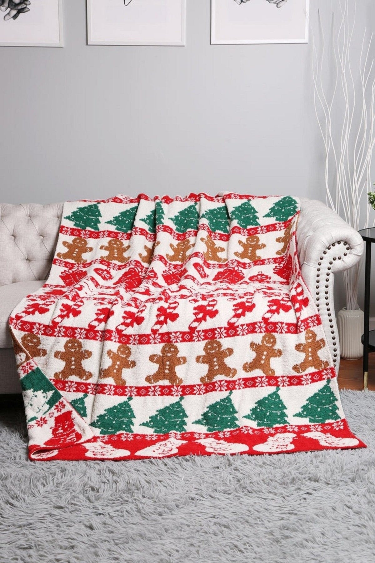 JCL4324-01 Super Lux Festive Holiday Throw Blanket - MiMi Wholesale