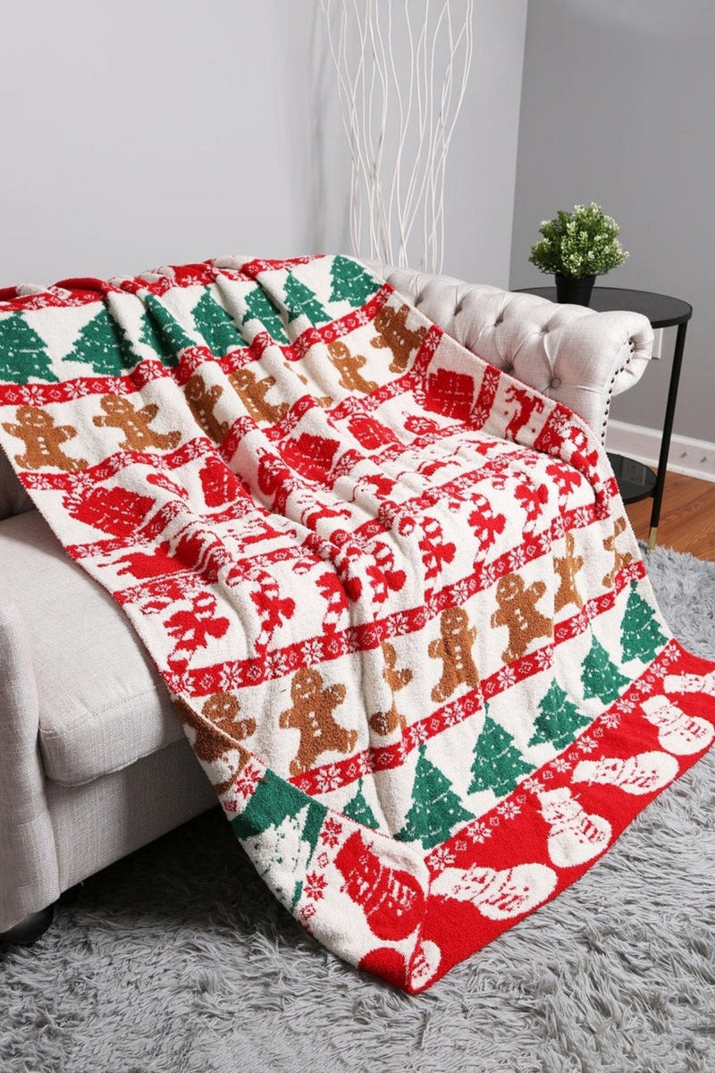 JCL4324-01 Super Lux Festive Holiday Throw Blanket - MiMi Wholesale