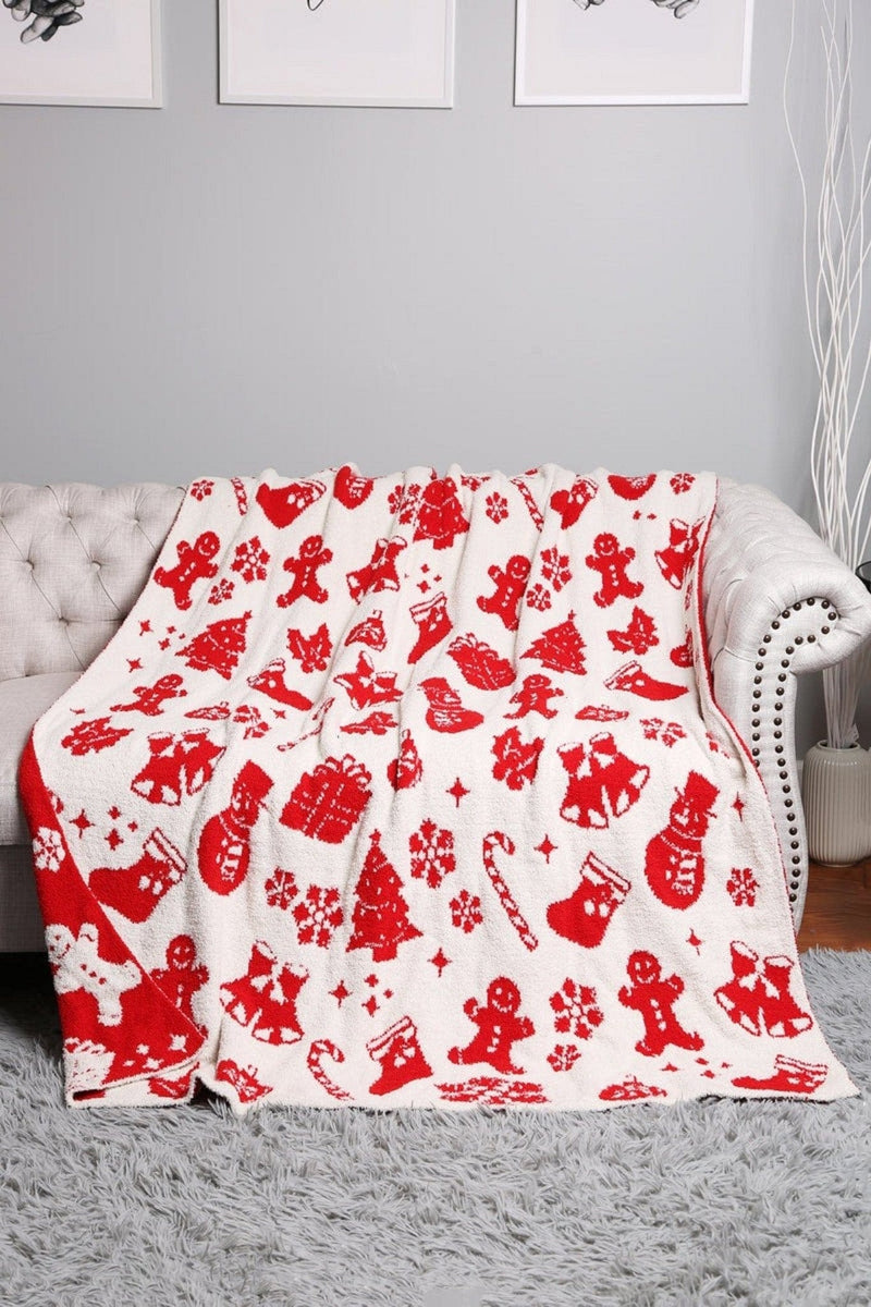 JCL4324-02 Super Lux Festive Holiday Throw Blanket - MiMi Wholesale