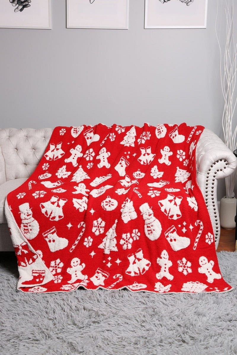 JCL4324-02 Super Lux Festive Holiday Throw Blanket - MiMi Wholesale
