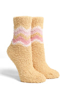 JCS114 Super Lux 6 Pcs Assorted Chevron Mini Crew Socks - MiMi Wholesale
