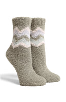JCS114 Super Lux 6 Pcs Assorted Chevron Mini Crew Socks - MiMi Wholesale