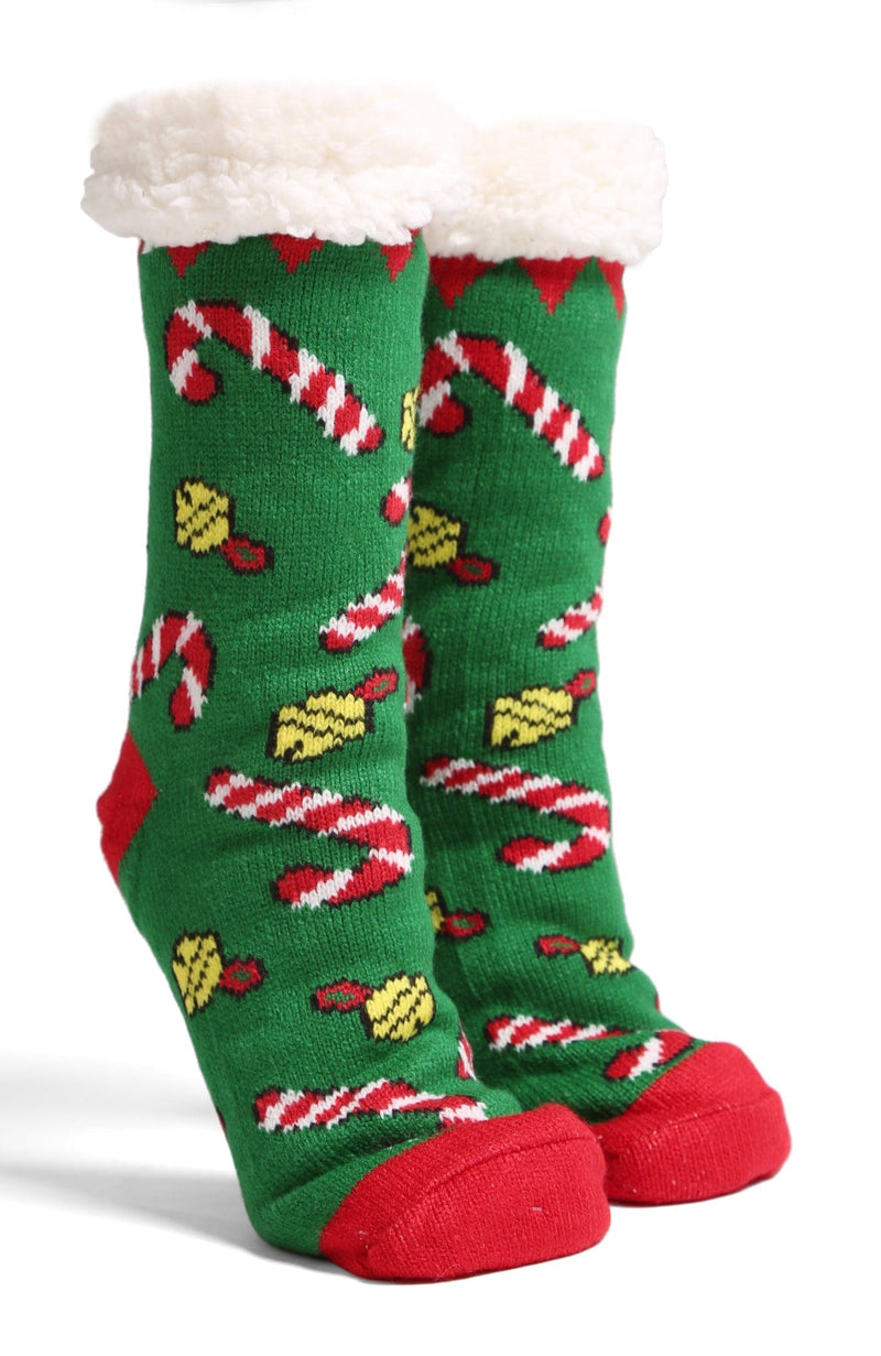 JCS205 6 Pc Assorted Christmas Sherpa Slipper Socks - MiMi Wholesale