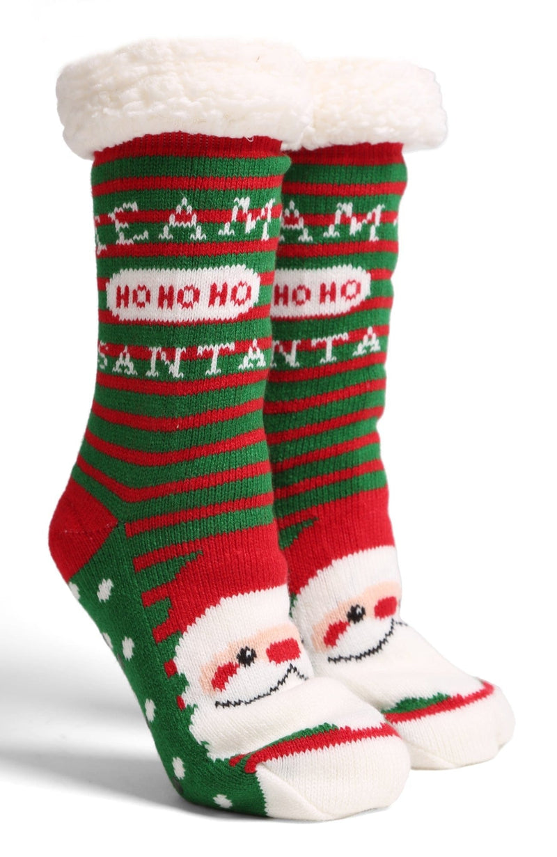 JCS205 6 Pc Assorted Christmas Sherpa Slipper Socks - MiMi Wholesale