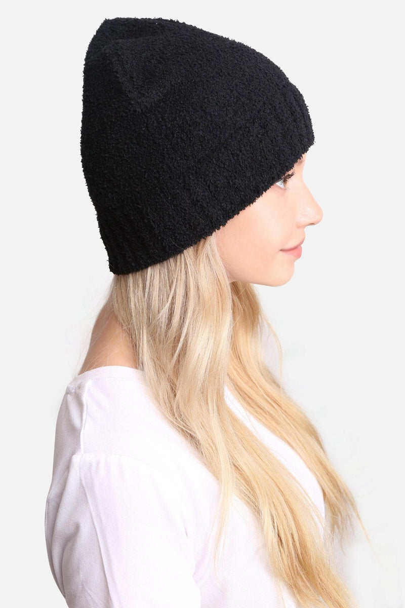 JH271 Solid Beanie With Ribbed Trim - MiMi Wholesale