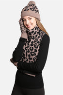 JH301 Super Lux Cuffed Pom Leopard Beanie - MiMi Wholesale