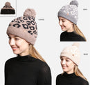 JH301 Super Lux Cuffed Pom Leopard Beanie - MiMi Wholesale