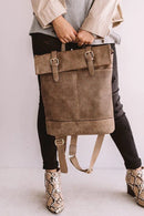 JNV0002 Parker Laser Cut Buckle Fold Over Backpack - MiMi Wholesale