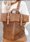 JNV0002 Parker Laser Cut Buckle Fold Over Backpack - MiMi Wholesale