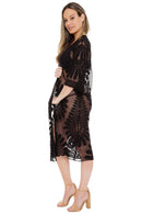 JP1367 Charlotte Floral Embroidered Lace Kimono - MiMi Wholesale