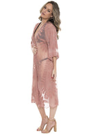 JP1367 Charlotte Floral Embroidered Lace Kimono - MiMi Wholesale