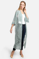 JP1367 Charlotte Floral Embroidered Lace Kimono - MiMi Wholesale