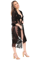 JP1367 Charlotte Floral Embroidered Lace Kimono - MiMi Wholesale