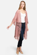 JP3000 Amiri Floral Crochet Kimono - MiMi Wholesale