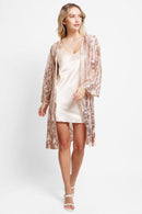JP3520 Brielle Sequin Kimono - MiMi Wholesale