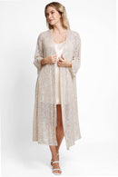 JP3521 Hannah Sequin Long Kimono cover up - MiMi Wholesale