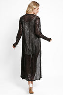 JP3522 Eliza Sequin Long Kimono - MiMi Wholesale