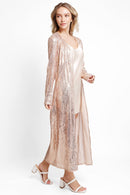 JP3522 Eliza Sequin Long Kimono - MiMi Wholesale