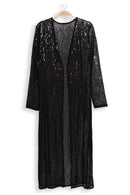 JP3522 Eliza Sequin Long Kimono - MiMi Wholesale