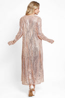 JP3522 Eliza Sequin Long Kimono - MiMi Wholesale