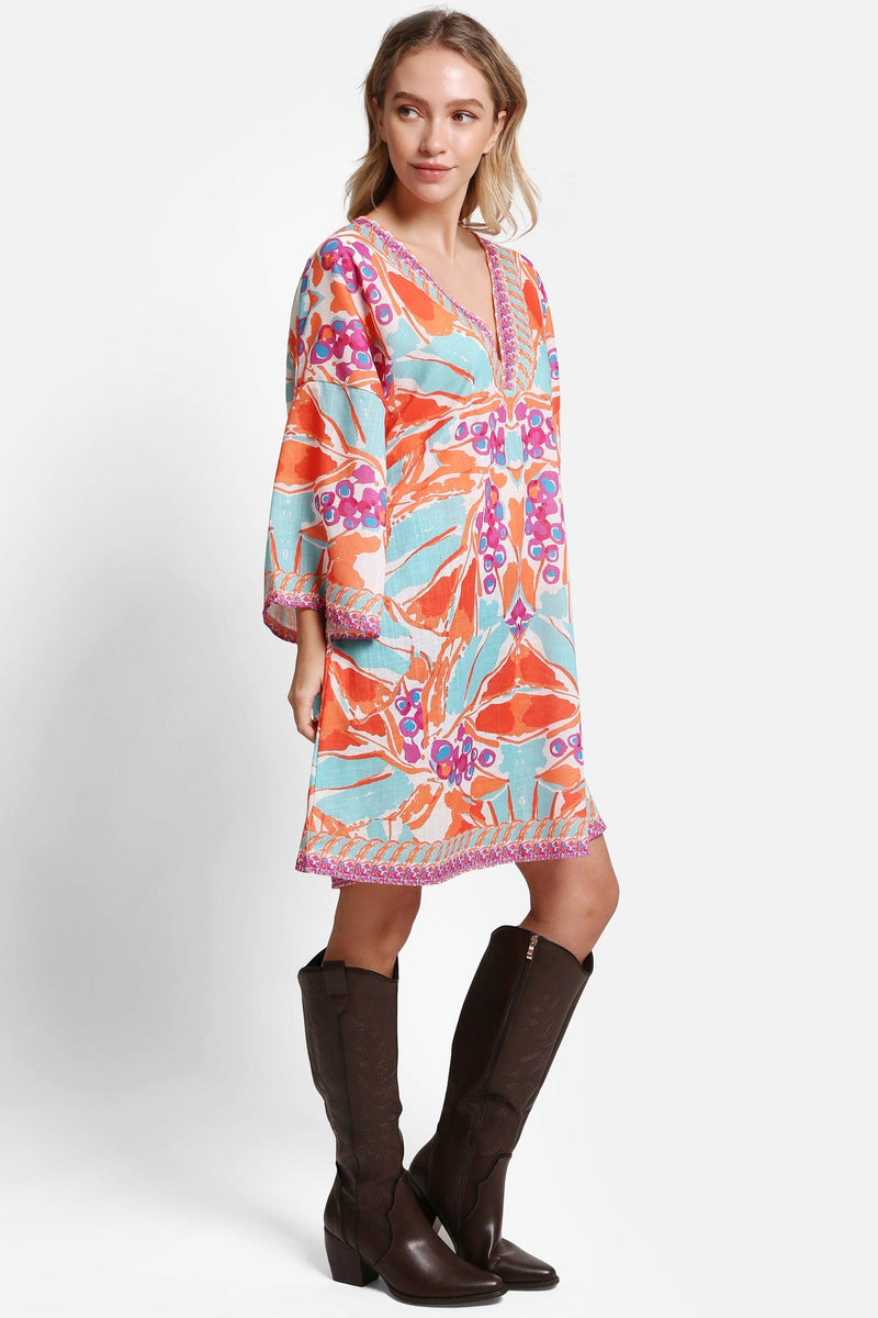 JP5102 Everly Floral Cover Up Dress - MiMi Wholesale