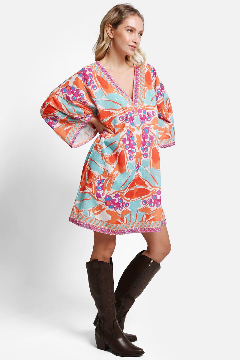 JP5102 Everly Floral Cover Up Dress - MiMi Wholesale